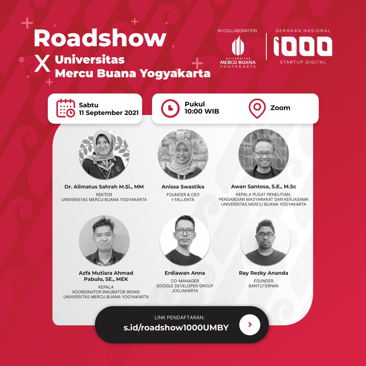 ROADSHOW WEBINAR GERAKAN NASIONAL 1000 STARTUP DIGITAL